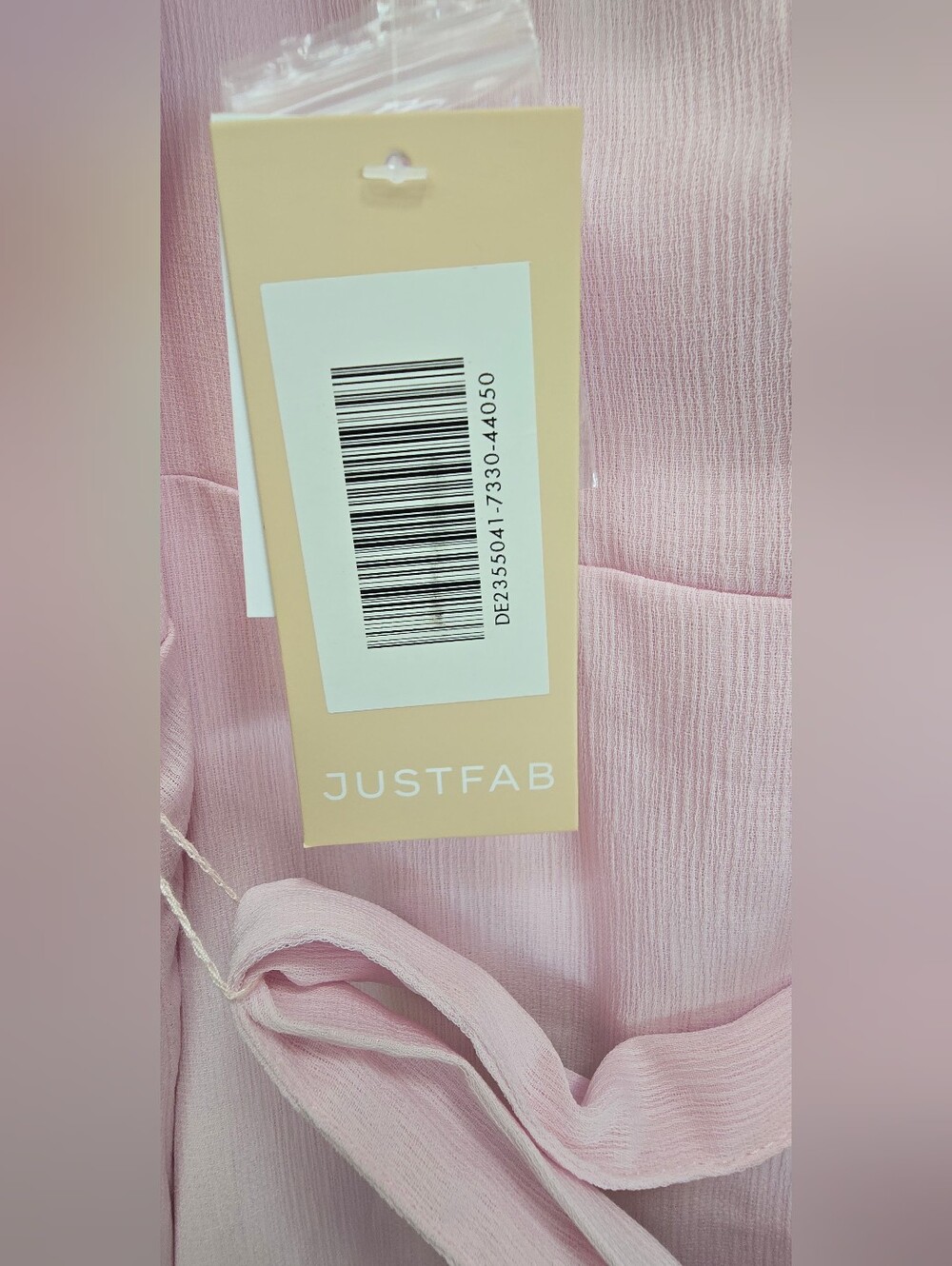 JustFab Pink Ruffle Wrap Midi Dress XL NWT Romantic Wedding Guest - Picture 5 of 7